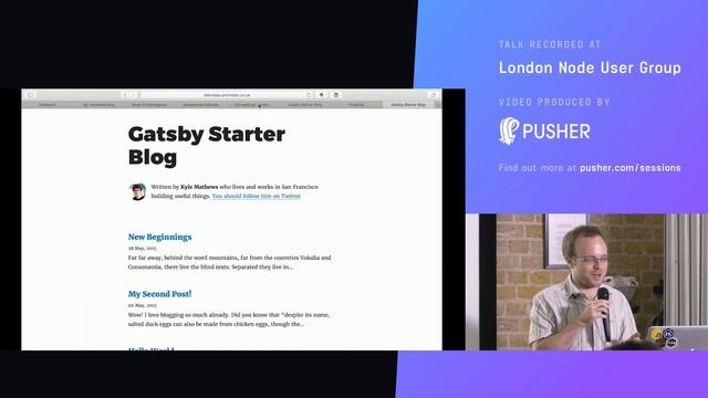 Node powered static sites with React/GraphQL in minutes - Lightning Talk - James Porter смотреть онлайн