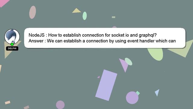 NodeJS : How to establish connection for socket io and graphql? смотреть онлайн