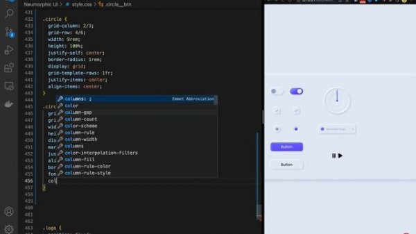 Neumorphic UI Design Elements in HTML, CSS, JS - Part - 2
