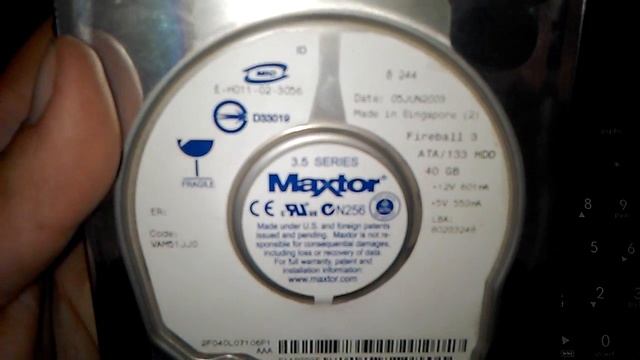 жесткий диск на 40 гигов Maxtor смотреть онлайн