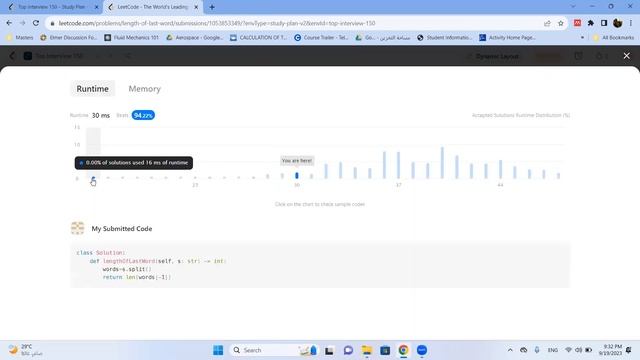 Python Problem Solving Challenge (Length of the last word in the string) from LeetCode شرح بالعربي смотреть онлайн