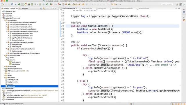 Capture Screenshot on Cucumber Test Failure Video-15 смотреть онлайн