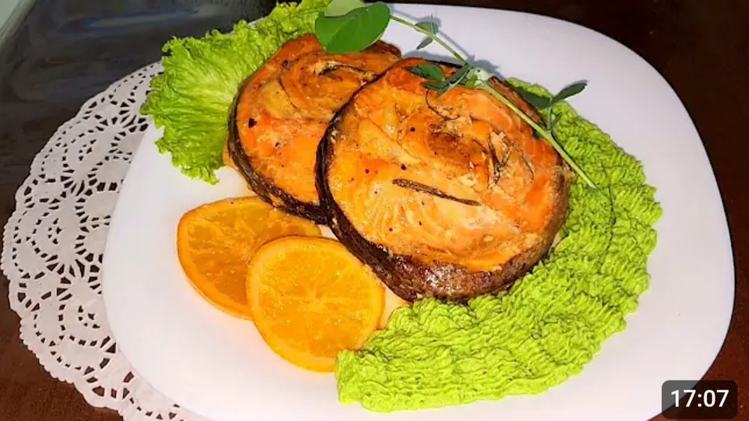 МЕДАЛЬОНЫ ИЗ СЁМГИ. 🐟🍊НА ГАРНИР ПЮРЕ ИЗ ЗЕЛЁНОГО ГОРОШКА.🫛🧈 смотреть онлайн