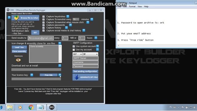OffensiveWare Remote Keylogger Free Ride (Free test version) смотреть онлайн