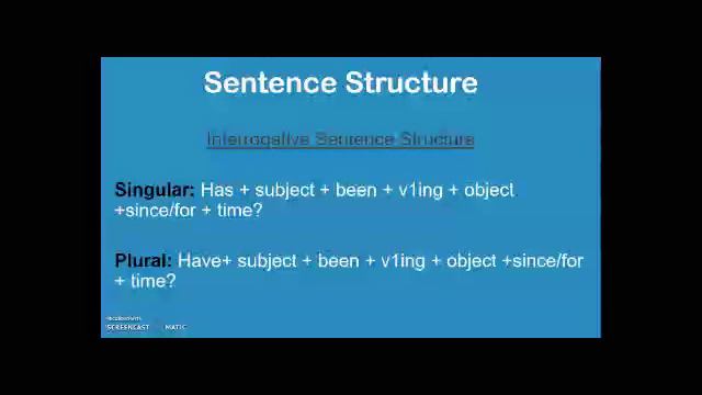 Present Perfect Continuous Tense смотреть онлайн