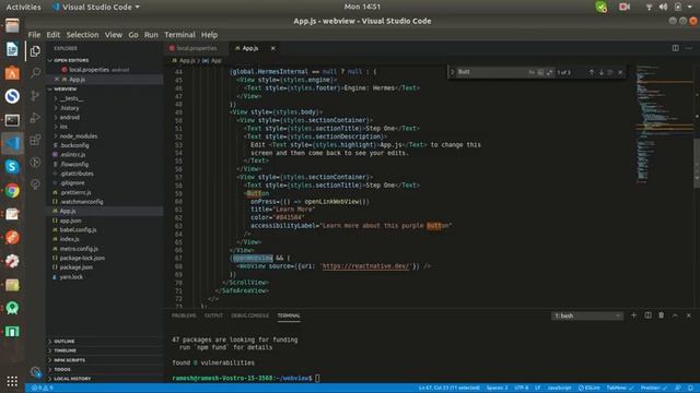react-native-webview integration with react-native смотреть онлайн
