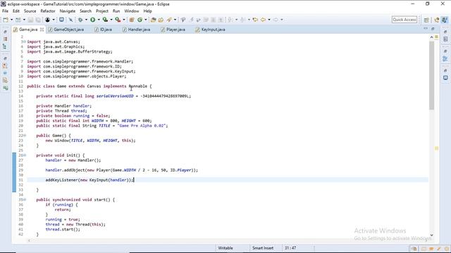Java Game Programming #4 - Creating our Player and Movement! смотреть онлайн