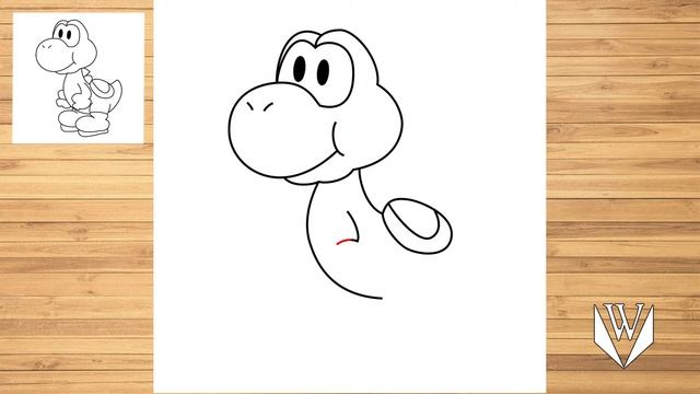 Как нарисовать Йоши шаг за шагом, Easy Draw | Скачать бесплатно раскраски смотреть онлайн
