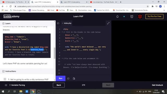 Random Coding LEARN PHP : PHP Strings and Variables & PHP Numbers Part 1| Codecademy смотреть онлайн