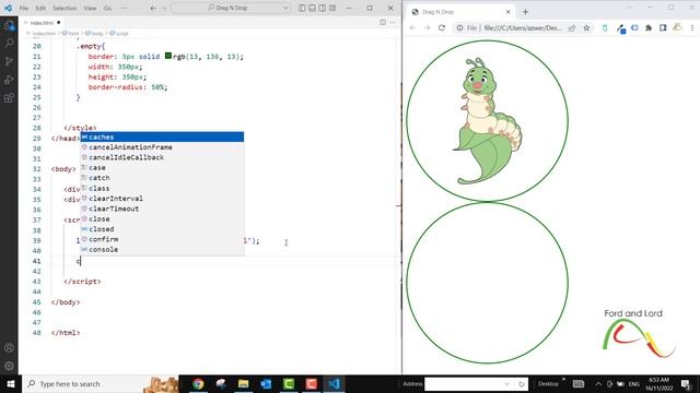 JavaScript for absolute beginners - Create a simple Drag N Drop application смотреть онлайн