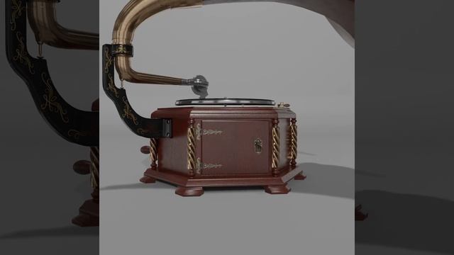 Blender 3.6.4 Gramophone Model Best Talking Machine Sound Box - anchor brand II. смотреть онлайн