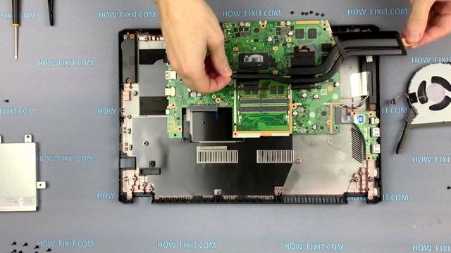 Asus X570, K570, F570, A570, M570 Disassembly, Fan Cleaning and Thermal Paste Replacement смотреть онлайн