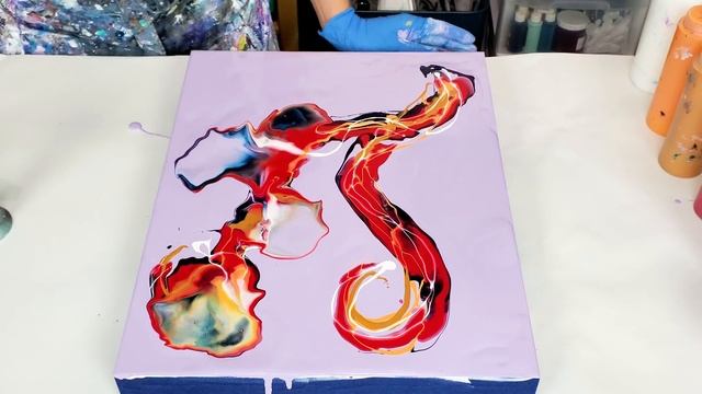 PAINT and WATER Acrylic Pour Painting ? Gorgeous Lavender Base and Gold Acrylic Pouring - Fluid Art смотреть онлайн