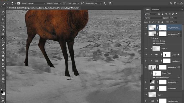 Photoshop Christmas Deer Glow - Photo Manipulation Tutorial смотреть онлайн