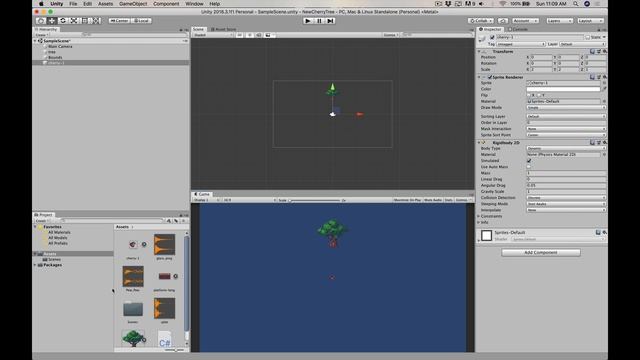 Intro to Unity Game Programming Pt 1 of 3: Apple Picker, Cherry Tree, Kaboom смотреть онлайн