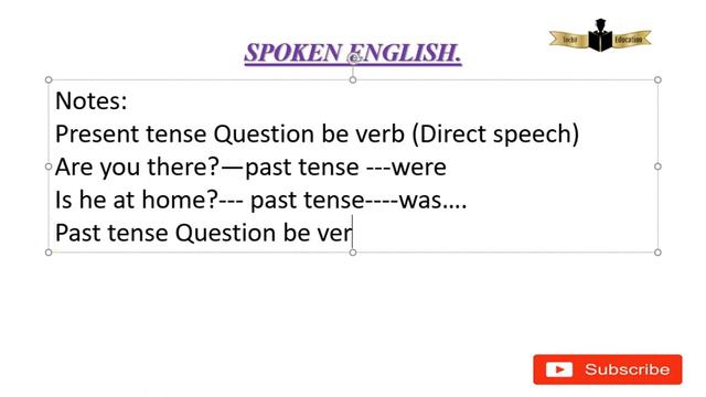 Using Be Verb How to change simple past tense "yes or no" Question to indirect speech... смотреть онлайн