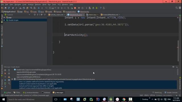 How to open Google Maps using Intent In Android Studio смотреть онлайн