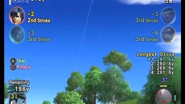 Hot Shots Golf Fore! - Falcon vs. T Bone vs. Renee vs. Z (CPU Stroke) смотреть онлайн