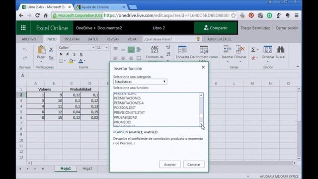 Funcion PROBABILIDAD Microsoft Excel Online смотреть онлайн