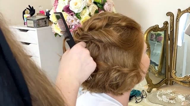 Textured Updo on Short Hair | Short Hair Updo | Mother of the bride | Short Hair Up | Wedding Hair смотреть онлайн
