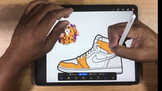 How To Use Procreate For Custom Sneaker Mockups. Featuring Master Roshi Jordan 1! смотреть онлайн