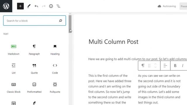 How to Add Multi-Column Content in WordPress Posts (Using Gutenberg Block) #WordPress смотреть онлайн