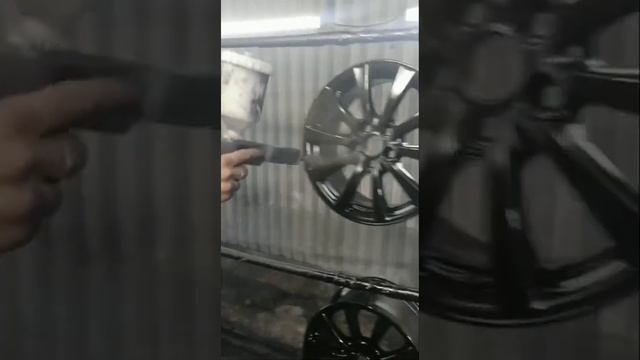 Чёрный глянец покрытие полимером порошковая покраска восстановление реставрация дисков +38050320326 смотреть онлайн