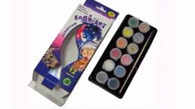 Набор "Аквагрим" 12 цветов по 30 миллилитров в интернет магазине арт- маркет Красный карандаш смотреть онлайн