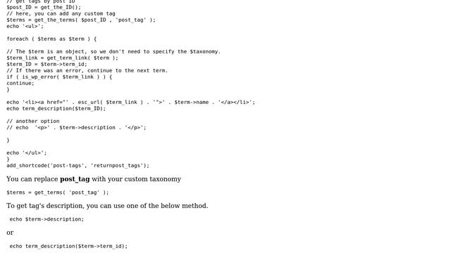 Wordpress: Return post tags with description (2 Solutions!!) смотреть онлайн