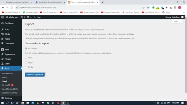 wordpress tools tutorial | wordpress tools list | WordPress import export tools | wordpress tutoria смотреть онлайн