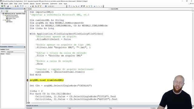 Aprenda a Importar XML para o Excel com um Botão Usando VBA смотреть онлайн