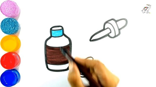 Lets learn How to draw Medicine Drops and Tablet | Как нарисовать Лекарство и раскраски смотреть онлайн