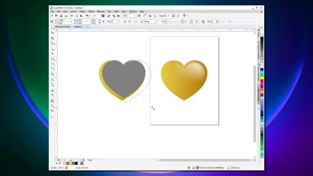 How to Create 3D Embossed Heart Design In CorelDRAW смотреть онлайн
