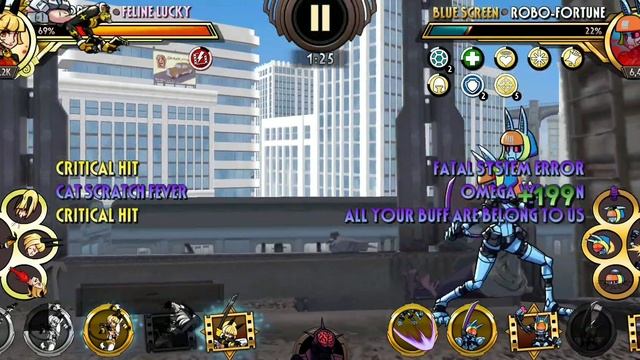 [Skullgirls Mobile] Feline Unlucky in Robo-Fortune's daily event - (Let's give buffs to the enemy!) смотреть онлайн