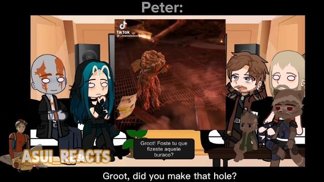 Guardions of the Galaxy react to Groot?|| spoilers || MARVEL смотреть онлайн