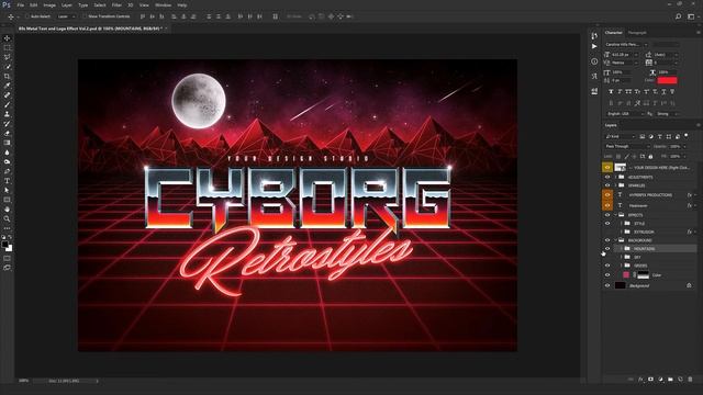 Convert Your Text or Logo to Retro 80s Style - Photoshop Text Effect смотреть онлайн