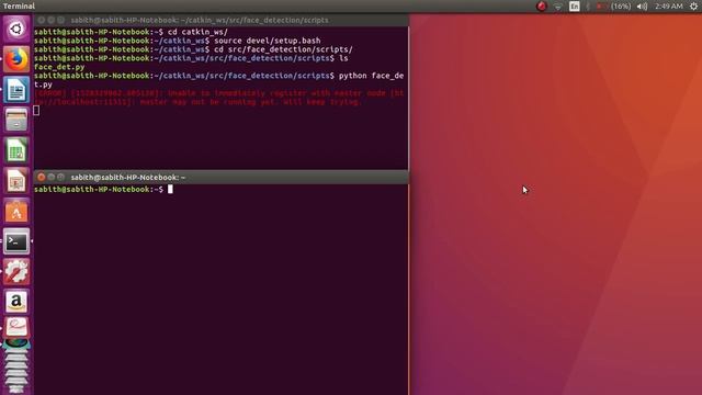 Face detection using python in ROS and output show in Rviz in linux смотреть онлайн