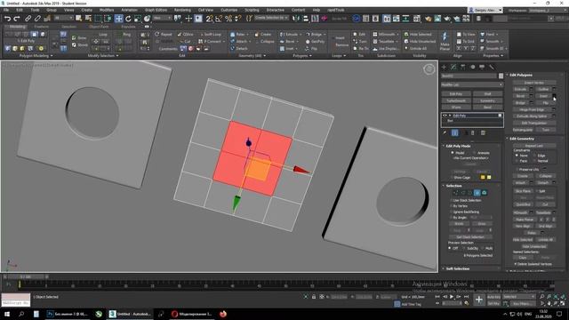3ds Max, Делаем круглое отверстие, 2 способа: Loop Regularizer, Spherify смотреть онлайн