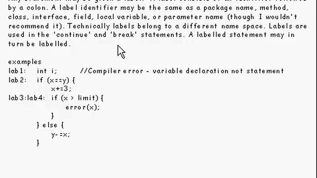 Java Tutorial 12.1 Labels break and continue statements Part 1/2 смотреть онлайн