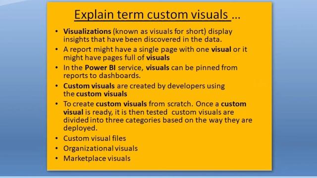 what is custom visuals in power bi смотреть онлайн