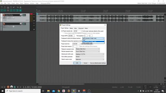 Reaper - How to Change Tempo (Metronome) without Affecting Audio Track смотреть онлайн