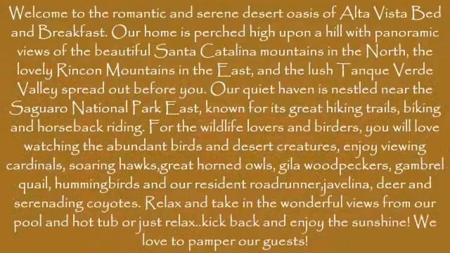 Alta Vista Bed and Breakfast смотреть онлайн