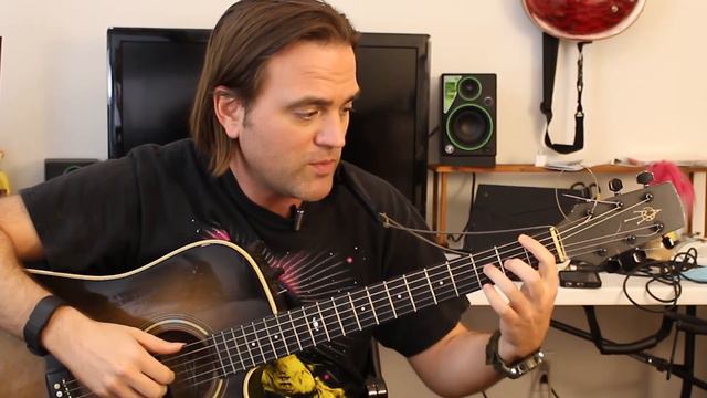 How to play A Reason to Fight on guitar by Disturbed - Acoustic Intro - Guitar tutorial смотреть онлайн