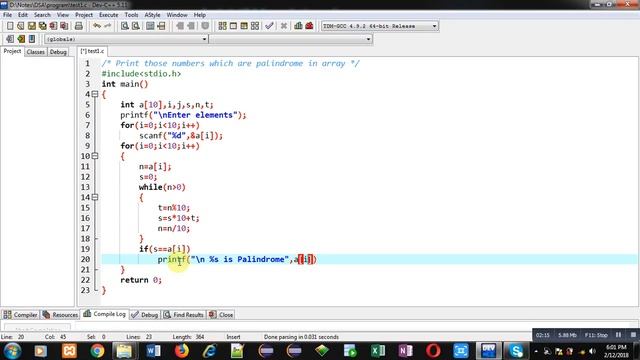 Print list of those numbers which are palindrome in array using c program | by Sanjay Gupta смотреть онлайн