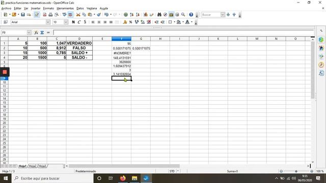 Funciones matemáticas (hoja de cálculo del Open Office) смотреть онлайн