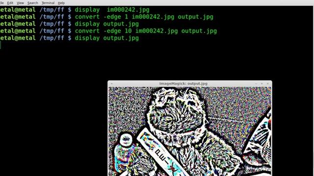 Imagemagick - Edge Effect - Tutorial - BASH - Linux смотреть онлайн