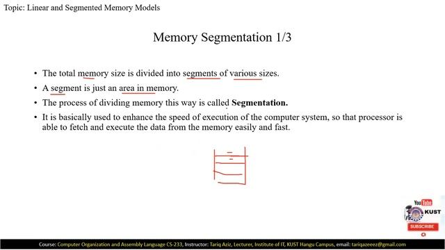 FACULTY492-CS233-KUST-2020 1-L06-V1-Linear & Segmented Memory Models смотреть онлайн