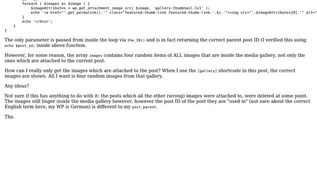 Wordpress: get_children() returns ALL attachments instead only those attached to 'post_parent' смотреть онлайн