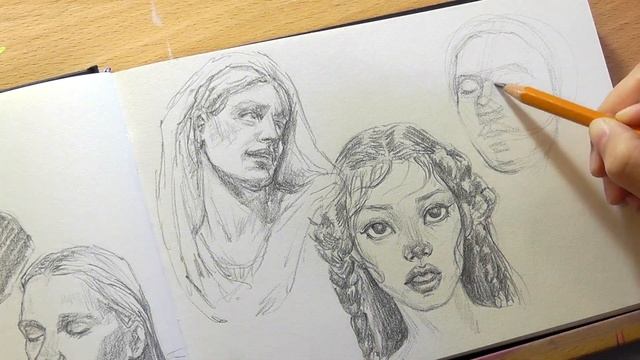 Sketch with me - Trying to do the 100 heads challenge! #meds100heads смотреть онлайн