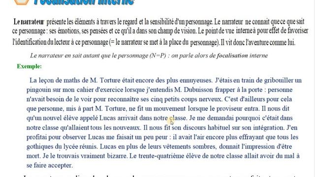 La focalisation ou le point de vue du narrateur смотреть онлайн